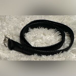 Dockers Men's Black Braided Leather Belt EUC